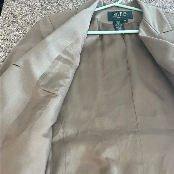 Ralph Lauren Petite Taupe Blazer Jacket - Picture 3 of 5